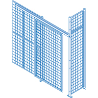 Composantes pour partitions & cloisons grillag&eacute;es - Portes coulissantes, 4' la x 8' h TGS INDUSTRIEL