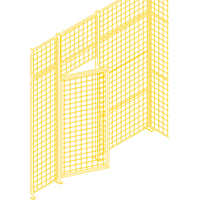 Composantes pour partitions & cloisons grillag&eacute;es - Portes battantes, 3' la x 7' h TGS INDUSTRIEL