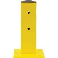 Poteau pour barri&egrave;re de s&eacute;curit&eacute;, Acier, 5" lo x 17" h, Jaune s&eacute;curit&eacute; OSHA TGS INDUSTRIEL