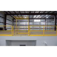 Mezzanine Safety Gate, 68-1/2" L x 42" H, 80-1/16" Raised, Yellow TGS INDUSTRIEL