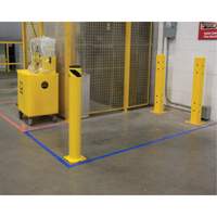 Safety Bollard, Steel, 42" H x 5-1/2" W, Yellow TGS INDUSTRIEL