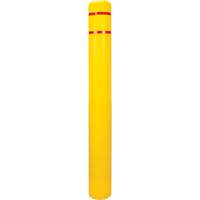 Capuchon en poly&eacute;thyl&egrave;ne pour borne de protection, 6-5/8" dia. x 60" l, Rouge/Jaune TGS INDUSTRIEL