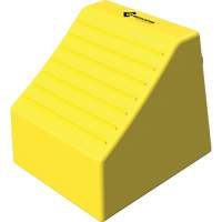 Cale de roue ultra-robuste pour l'exploitation mini&egrave;re Checkers Safety sans support, PEHD, Jaune, 14-1/2" la x 17-1/2" p x 16" h TGS INDUSTRIEL
