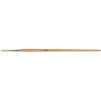 Pure White Bristle Round Marking Paint Brush, 7/32" Brush Width, White China, Wood Handle TGS INDUSTRIEL