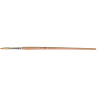 Pure White Bristle Round Marking Paint Brush, 9/32" Brush Width, White China, Wood Handle TGS INDUSTRIEL