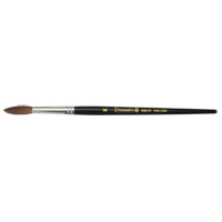 Pinceau pointu &agrave; soies noires pour artiste, Largeur de la brosse de 5,7 mm, Soie de chameau, Manche &agrave; Bois TGS INDUSTRIEL