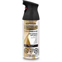 Universal&reg; Enamel Paint & Primer In One, Black, Semi-Gloss, Aerosol Can TGS INDUSTRIEL