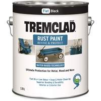 Peinture antirouille &agrave; base d'eau Tremclad, 3,78 L, Gallon, Noir TGS INDUSTRIEL