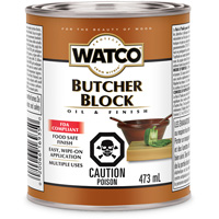 Watco&reg; Butcher Block Oil & Finish, 473 ml, Clear, Transparent TGS INDUSTRIEL