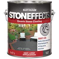 Rev&ecirc;tement &agrave; base de pierre de quartz Stoneffects, 3,78 L, &agrave; l'eau, Textur&eacute;, Gris TGS INDUSTRIEL
