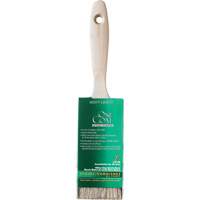 Pinceau pour murs et moulures One Coat, Soie blanche, Manche Bois, Largeur de 2" TGS INDUSTRIEL