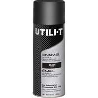 UTILI-T General Purpose Enamel Spray Paint, Black, Gloss, 10 oz./283 g, Aerosol Can TGS INDUSTRIEL