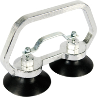 Vacuum Cups - Heavy-Duty Double Cup, 30 lbs. Capacity, 3", Pull-bar, 7" Handle Length TGS INDUSTRIEL