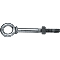 Eye Bolts, 3/8" Dia., 2-1/2" L, Galvanized, 1200 lbs. (0.6 tons) Capacity TGS INDUSTRIEL