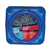 Chaînes galvanis&eacute;es par immersion &agrave; chaud, Acier au carbone, 3/16" x 150' (45,7 m) l, Calibre 30, Charge d'utilisation 630 lb (0,315 tonnes) TGS INDUSTRIEL