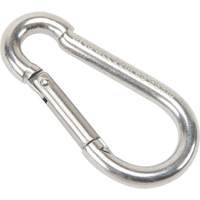 Mousqueton en acier inoxydable, 220 lb (0,11 tonne) Charge d'utilisation max., 3/16" Taille, 5/16" Oeil TGS INDUSTRIEL
