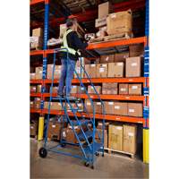 CSA-Certified Rolling Step Ladder, 5 Steps, 22" Step Width, 46" Platform Height, Steel TGS INDUSTRIEL