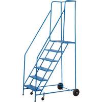 Escabeau roulant certifi&eacute; par la CSA, 6 marches, Largeur de la marche 22", Hauteur de la plateforme 55", Acier TGS INDUSTRIEL