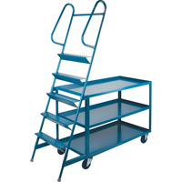 Chariots &agrave; cueillette, Acier, 24" la x 52" p, 3 tablettes, Capacit&eacute; 1200 lb TGS INDUSTRIEL