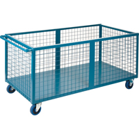 Wire Mesh Box Truck, Steel, 63" L x 30" W x 31.5" H, 25 cu. Ft. Volume, 1200 lbs. Capacity TGS INDUSTRIEL