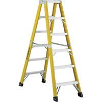 6600 Series Industrial Heavy-Duty 2-Way Stepladders, Fibreglass, 300 lbs. Capacity, 6' TGS INDUSTRIEL