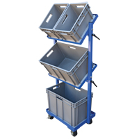 Chariot &agrave; cueillette, Acier, 30-11/16" la x 19-1/4" p, 3 tablettes, Capacit&eacute; 300 lb TGS INDUSTRIEL