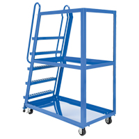 Chariot &agrave; cueillette, Acier, 27-7/8" la x 56-1/8" p, 3 tablettes, Capacit&eacute; 1000 lb TGS INDUSTRIEL