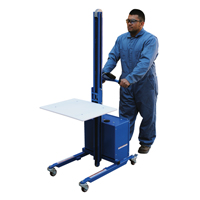 Quick Lift Platform Stacker, Electric Operated, 175 lbs. Capacity, 57" Max Lift TGS INDUSTRIEL