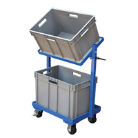 Chariot &agrave; cueillette, Acier, 30-11/16" la x 19-1/4" p, 2 tablettes, Capacit&eacute; 200 lb TGS INDUSTRIEL