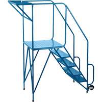 Mechanics/Maintenance Rolling Ladder, Steel, 5 Steps, 47" Platform Height TGS INDUSTRIEL