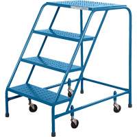 Escabeau roulant CSA, 4 marches, Largeur de la marche 22", Hauteur de la plateforme 37", Acier TGS INDUSTRIEL