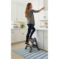 Folding Step Stool, 2 Steps, 19-1/2" x 20-1/2" x 22-3/4" High TGS INDUSTRIEL