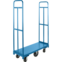 U-Boat Platform Truck, 48" L x 18" W, 1500 lbs. Capacity, Rubber Casters TGS INDUSTRIEL