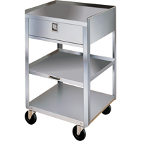 Supports en acier inoxydable pour &eacute;quipement, 300 lb Capacit&eacute;, Acier inoxydable, 16-3/4" x la, 30-1/8" x ha, 18-3/4" p, 1 tirroirs TGS INDUSTRIEL