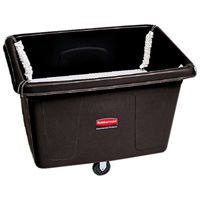 Chariot conteneur avec plateforme sur ressorts, Poly&eacute;thyl&egrave;ne, 44-1/16" lo x 31" la x 32-1/2" h, Volume 14 pi³, Capacit&eacute; 500 lb TGS INDUSTRIEL