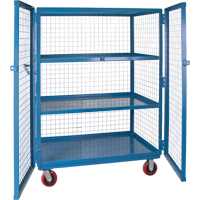 Wire Mesh Truck, 3 Tiers, 51" L x 32" W x 62.5" H, 2400 lbs. Cap. TGS INDUSTRIEL