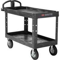 Chariot utilitaire robuste, 2 tiers, 25-1/4" x 33-1/4" x 55", Capacit&eacute; 750 lb TGS INDUSTRIEL