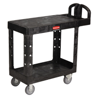 Chariot utilitaire robuste a/tablette plate - 4505-00, 2 tiers, 17-1/4" x 38-1/10" x 38-1/2", Capacit&eacute; 500 lb TGS INDUSTRIEL