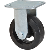 Roulette moul&eacute;, Fixe, 5" (127 mm), Caoutchouc, 440 lb (199 kg) TGS INDUSTRIEL