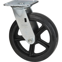 Roulette moul&eacute;, Pivotant, 8" (203,2 mm), Caoutchouc, 660 lb (299 kg) TGS INDUSTRIEL