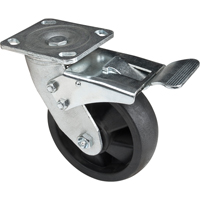 Roulettes haute temp&eacute;rature, Pivotant avec frein, 6" (152,4 mm), Nylon, 880 lb (399 kg) TGS INDUSTRIEL