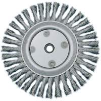 Knot Twisted Wire Wheel, 6" Dia., 0.02" Fill, 5/8"-1/2 Arbor, Steel TGS INDUSTRIEL