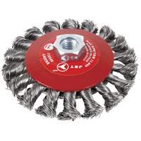 BK520T Knot-Twisted Conical Bevel Brush, 5" Dia., 5/8-11 Arbor TGS INDUSTRIEL
