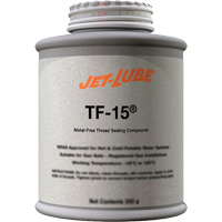TF-15&reg; Metal-Free Thread Sealing Compound, Brush-Top Can, 227 ml, -46° C - 315° C/50° F - 600° F TGS INDUSTRIEL