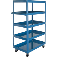 Shelf Carts , 5 Tiers, 18" W x 61" H x 30" D, 900 lbs. Capacity TGS INDUSTRIEL
