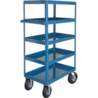 Shelf Carts , 5 Tiers, 24" W x 65" H x 36" D, 900 lbs. Capacity TGS INDUSTRIEL