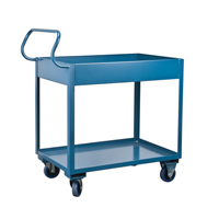Chariots de service &agrave; bordure profonde, 2 Tiers, 24" la x 47" h x 36" p, Capacit&eacute; 1200 lb TGS INDUSTRIEL