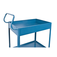 Chariots de service &agrave; bordure profonde, 2 Tiers, 24" la x 47" h x 36" p, Capacit&eacute; 1200 lb TGS INDUSTRIEL