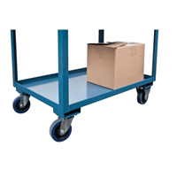 Chariots de service &agrave; bordure profonde, 2 Tiers, 24" la x 47" h x 36" p, Capacit&eacute; 1200 lb TGS INDUSTRIEL