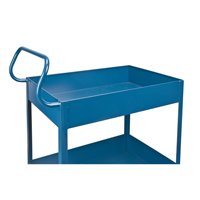 Chariots de service &agrave; bordure profonde, 2 Tiers, 24" la x 47" h x 36" p, Capacit&eacute; 1200 lb TGS INDUSTRIEL